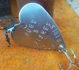 Dad Gift for Dad Father Daughter Hugs and Kisses Personalized Birthday Husband Fishing Lure Military Deployment Daddy Memorial In Memory of