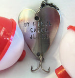 Christmas Fishing Gift for Husband Valentines Day Boyfriend Present for Birthday Mens Accessories for Him My Final Catch Fishing Lure Wife