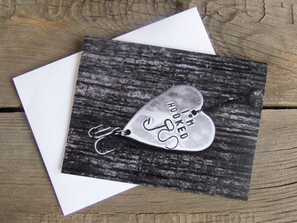 Valentine's Day Card for Husband Fishing Card Birthday Card I'm Hooked – C  and T Custom Lures