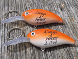 Always and Forever His and Her Keychain Couples Mr Mrs Personalized Fishing Lure Boyfriend Girlfriend University of Texas Longhorns Husband