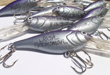 Personalized Fishing Lure Purple Silver Wedding Color Wedding Favor Best Man Groomsmen Father of the Bride or Groom Ring Bearer Jr Groomsman