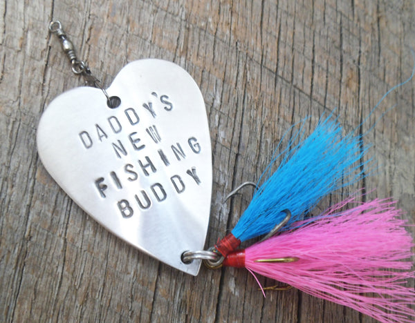 New Parents Gift for Dad or Mom of Twins New Fishing Buddy Mommy's Boy  Daddy's Girl Gender Reveal Fishing Lure Grandpa New Baby Son Daughter