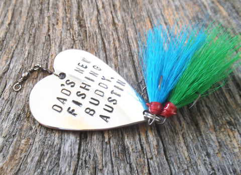 Fishing Lure Christmas Ornament New Parents of Twins Mom of Toddlers Mommy Dad Gift for new Grandma Grandpa Grandparents Day Newborn Baby