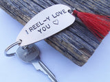 Gift for Special Valentine Boyfriend New Parents Gift for Daddy Husband Keychain for Men High School Sweetheart I Love you I Like You A Lot