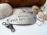 Personalized Gift for Men Custom Made Wedding Favor Fishing Lure Engraved Gifts for Husband Handstamped Gift for Boyfriend Stamped Gift Wife