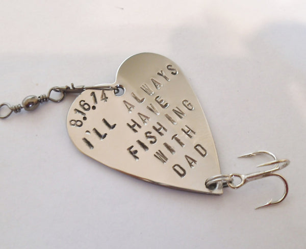 Love You Dad Fishing Hooks Daddy Son Daughter Father's Day Gift Charm  Necklace