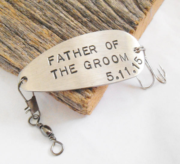 Father of the Groom Gift - Personalized Fishing Hook Customized with T – C  and T Custom Lures