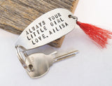 Always Your Little Girl Customized Keychain - Wedding Gift for Dad