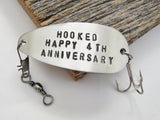 4th Anniversary Gift for Him 4 Year Anniversary Fourth Wedding Annivesary Gift for Wife Gift for Her Steel Anniversary Fishing Lure Couple