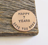 Gifts for Her 7th Anniversary Golf Ball Marker for Husband 7 Year Anniversary Gift for Golfer Wife Copper Ball Marker Simple Gifts for Men