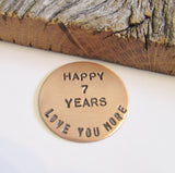 Gifts for Her 7th Anniversary Golf Ball Marker for Husband 7 Year Anniversary Gift for Golfer Wife Copper Ball Marker Simple Gifts for Men