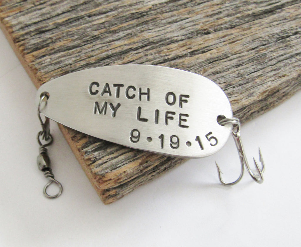 Engraved Gift for Him Stocking Stuffer Christmas Gift for Husband Christmas Gift Boyfriend Gift for Girlfriend Catch of My Life Fishing Lure