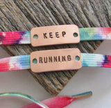 Personalized Shoe Tag Marathon Jewelry Half Marathon Shoe Clip Inspirational Shoe Lace Tag Motivational Quote Metal Running Shoe Tag I Run 4