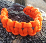 Orange Gray Handmade Custom Paracord Parachute Survival Bracelet Survivalist Gift Outdoor Husband Father's Day Fishing Camping Hunting Climb