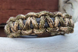 Paracord Bracelet in Camouflage and Grey  - Hand made Custom 325 Survivalist Gear - Camo Gift for Hunter Outdoorsman Fisherman Climber Hiker