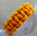 Gold and Red Handmade Custom 550 Paracord Survival Bracelet Survivalist Gift Outdoor Husband Father Son Boyfriend Fish Camp Hike Rock Climb