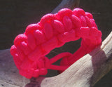 Hot Pink Handmade Paracord Rope Survival Bracelet Cool Outdoor Gift Wife Mom Sister Girl Fishing Camping Hunting Climb