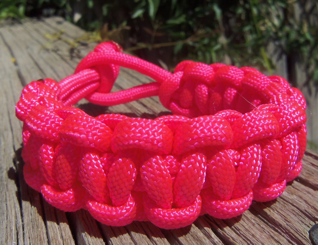 Hot Pink Handmade Paracord Rope Survival Bracelet Cool Outdoor