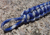 Paracord Survival Bracelet made Blue and White Great Gift for Outdoorsmen or Sports Fan