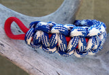 Paracord Survival Bracelet made Patriotic Red White and Blue Great Gift for Memorial Day Fourth of July Outdoorsmen or Sports Fan