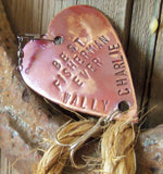 Christmas Gift for Him Best Fisherman Ever Fishing Lure Copper Heart Personalized For Dad Grandpa Wedding Husband Pop Daddy Boyfriend Father
