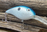 Custom Painted Fishing Lures - Handpainted Crankbait Lure - Hard Bait - Bass Fishing Lures - Sportsman Fish Gift - Navy Blue Silver - Men