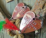 Merry Christmas Happy Holidays Personalized Gift for Boyfriend Fishing Lure Handstamped Blended Family Our First Christmas Brother Sister