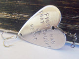 Father of the Bride Father of the Groom Wedding Day Gift from Daughter Inscribed Fishing Lure Bride to Dad Personalized Gift Engraved Favor