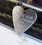 First Man That Caught My Heart Fishing Lure for Father of the Bride Groom Favors for Parents on Wedding Day Gift to Brides Daddy Little Girl