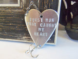 First Man That Caught My Heart Fishing Lure for Father of the Bride Groom Favors for Parents on Wedding Day Gift to Brides Daddy Little Girl