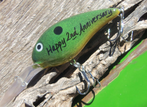 Happy Anniversary - 2nd Wedding Anniversary - Gift for Husband - Perso – C  and T Custom Lures
