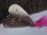 Sister of the Groom Gift to Sister In Law Wedding Present for Sis Fishing Custom Fish Lure Brother Gift Handstamped Military Aunt Niece Her