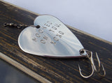 First Valentines Day Gift for Husband Fishing Lure Hooked on You xoxo Gift for Boyfriend Men Handstamped For Him Birthday Her Anniversary