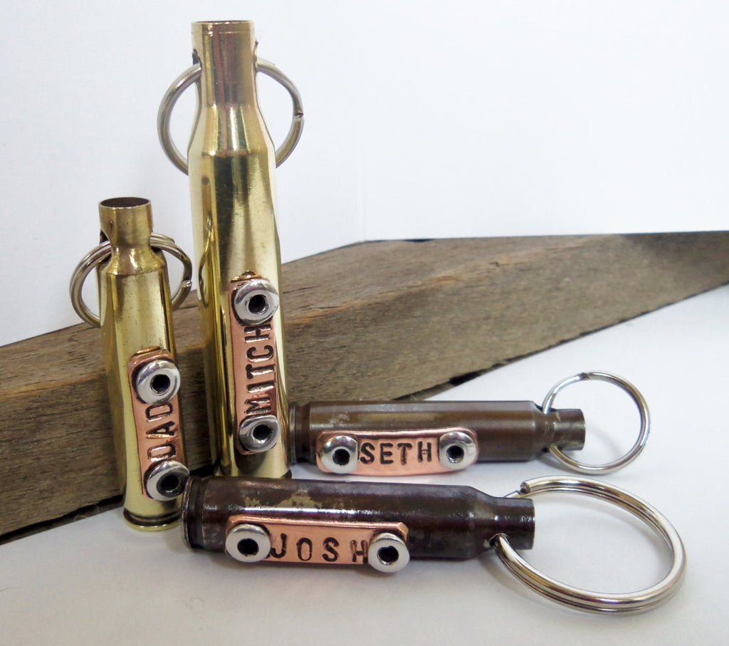 Set of 4 Personalized Groomsmen Gift for Best Man Father of the Bride Dad of Groom Gifts for Groomsmen Junior Groomsman Gun Bullet Keychain