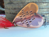 Valentine for Him Valentine's Day Gift for Men Personalized Gifts for Husband Be My Valentine For Girlfriend Couples Gift Fishing Lure Heart