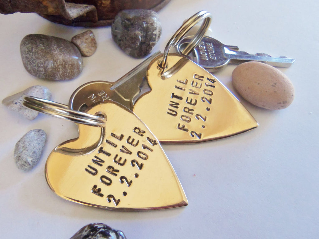 Mens Gifts His and Hers Key chain Couples Matching Keychain Boyfriend Girlfriend Gift Matching Jewelry Husband Wife Personalized Keyring Him