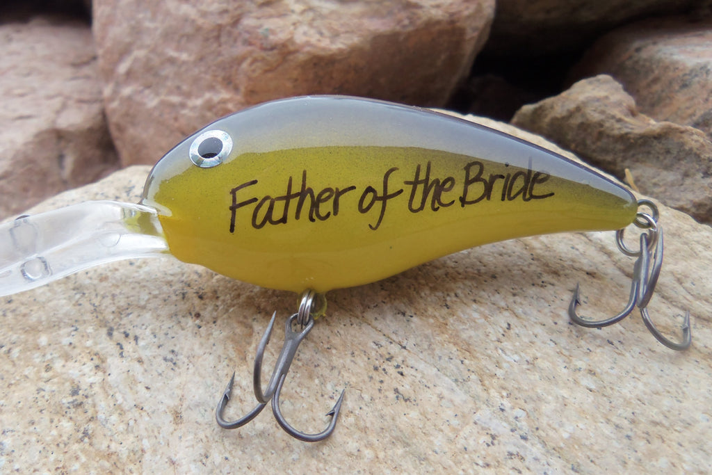 Groom Gift Personalized Fishing Lure for Groom Painted Lure Bass Lure  Groomsman Gifts Best Man Gifts Father of the Bride Father of the Groom