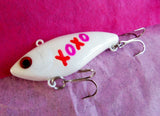 Mother's Day Gift XOXO Hugs and Kisses Handpainted Fishing Lure or Keychain for Mom Girlfriend Mommy Grandma Wife Custom Key Ring Keychain