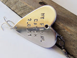 Boyfriend Gift for Men Custom Fishing Lure Handstamped Anniversary Husband Birthday For Him Wedding Day for Groom and Bride My Final Catch