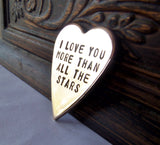 I Love You More Than All the Stars in the Sky Personalized Jewelry Charm Astrology Personalized Gift Father Daughter Gifts Mom and Daughter