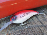 Sport Fan Keychain Outdoorsman Gift for Dad Fishing Lure or Key Ring Red White Black Wedding Gift for Bestman Usher Boy Father of the Bride