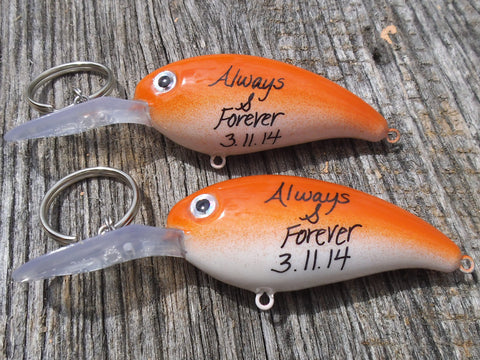 Always and Forever His and Her Keychain Couples Mr Mrs Personalized Fi – C  and T Custom Lures