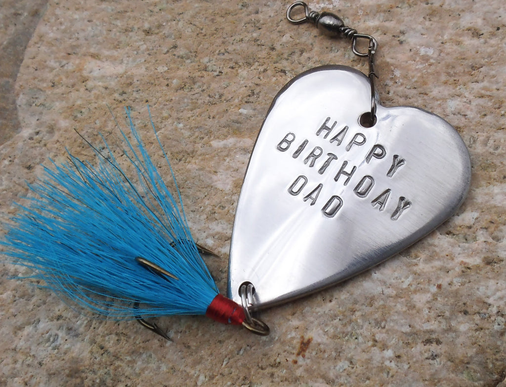 Happy Birthday Dad Gift for Daddy from Son or Daughter Step Dad Adoptive Father Fishing Lure Outdoor Adventure Seeker 32nd 35th 44th 24th