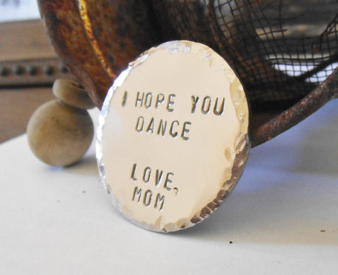 I Hope You Dance Mother to Son Mom Daughter Inspirational Going Away to College 18th Birthday 21st 13th Barmitzvah Military Child Jewelry