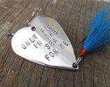 Only Fish in the Sea For Me Ocean Sea Favors Fishing Lure Man Him For Boyfriend Antiqued Pounded Steel Heart Anniversary Men Christmas Gift