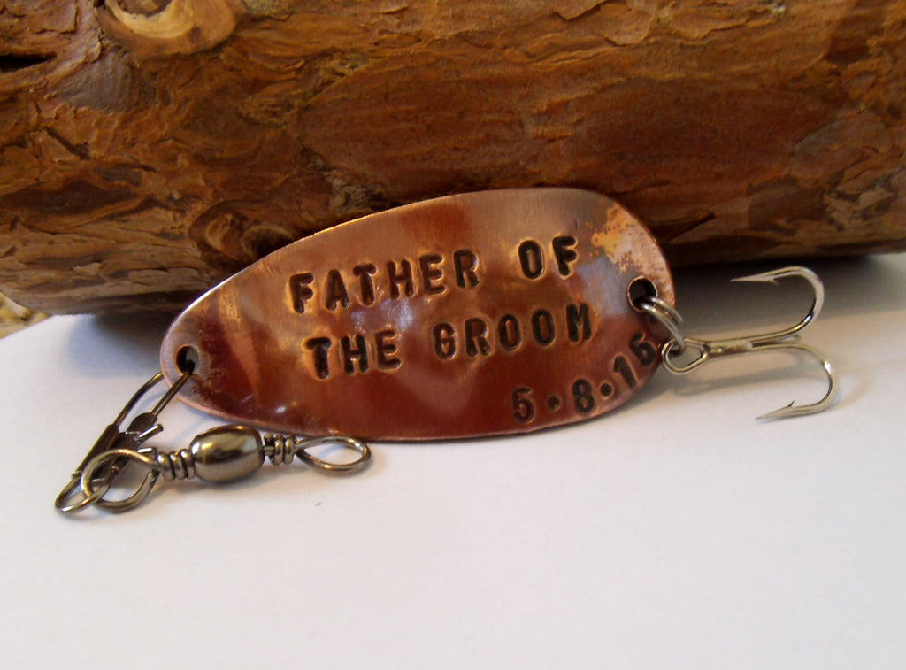 Fishing Lure Personalized Fathers Gifts for Dad of the Bride Father of the Groom Stepfather Stepdad Wedding Gift Father in Law Bride Groom
