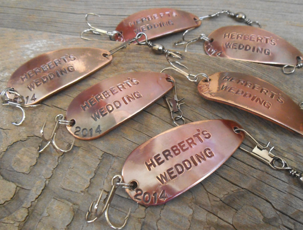 Set of 6 Groomsmen Gifts for Wedding Party Personalized Fishing