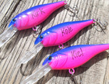 Personalized Gift for Boys Christmas Present Son Personalized Fishing Lure with Names or Custom Message Painted Lure Birthday Nephew Brother