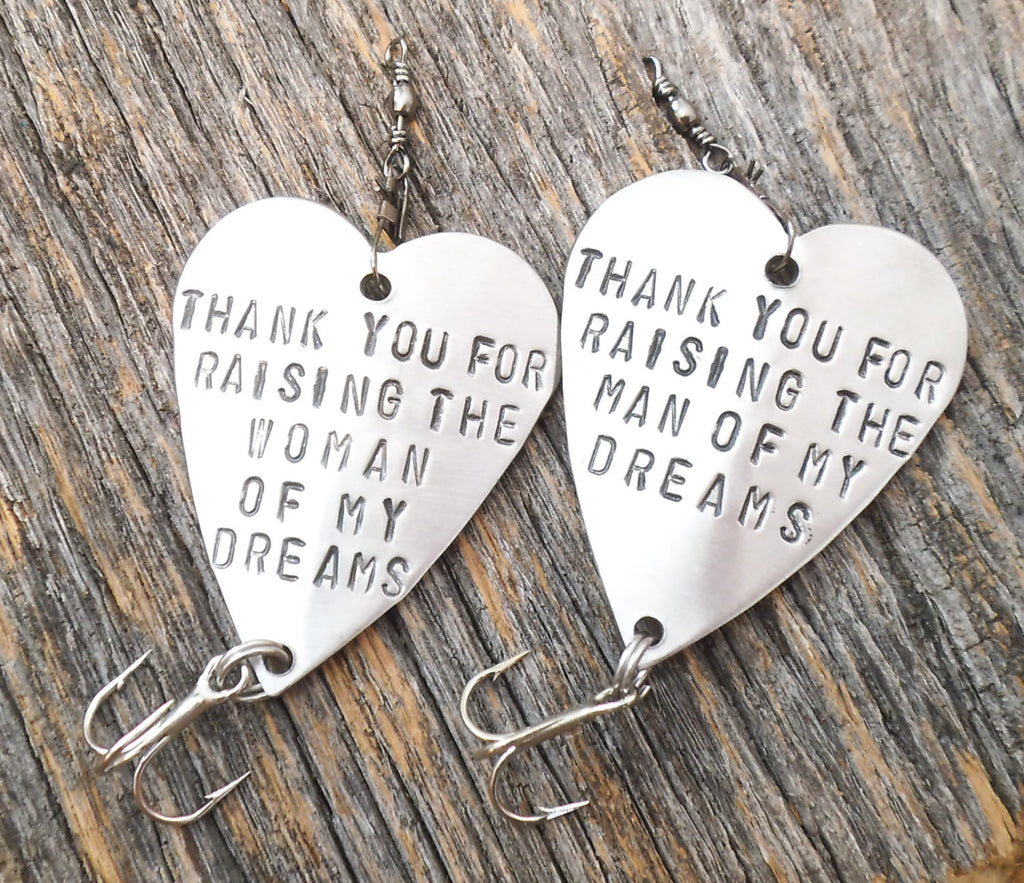 Wedding Gifts for In Laws Thank you for Raising the Woman Man of my Dreams Fishing Lure for Mens Gift for Parents of the Groom Bride Father