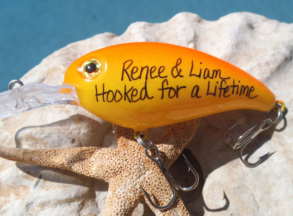 Personalized Fishing Lure With Wedding Date Fishing Bridal Party Favors Customized  Fishing Lures 